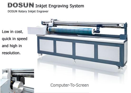 Máquina de gravura giratória do Inkjet de Digitas, equipamento da gravura de matéria têxtil da elevada precisão 0